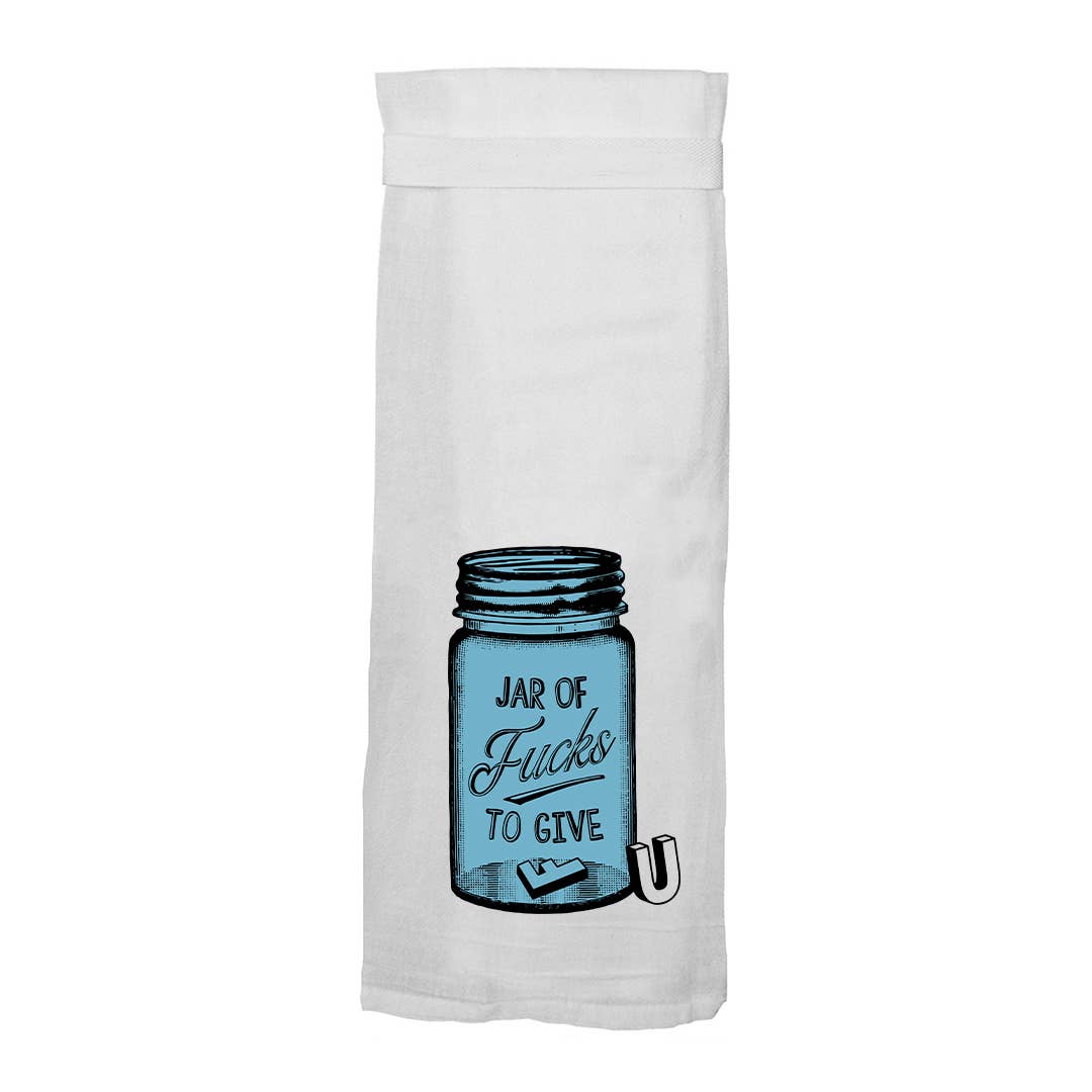 Jar of Fucks to Give Kitchen Tea Towel