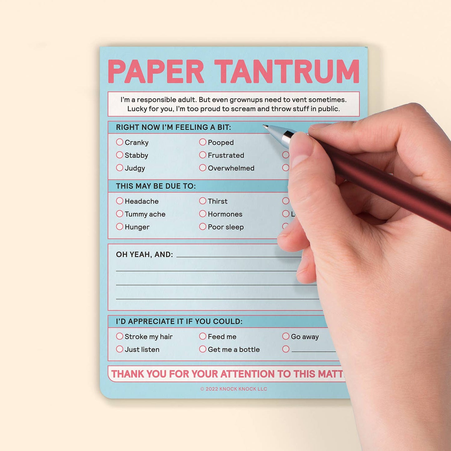 Paper Tantrum Nifty Note Pad (blue)