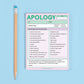 Apology Nifty Note Pad (Pastel Version)