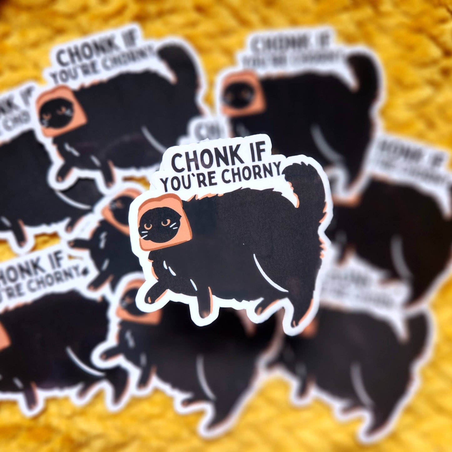 Chonk if you're chorny sticker