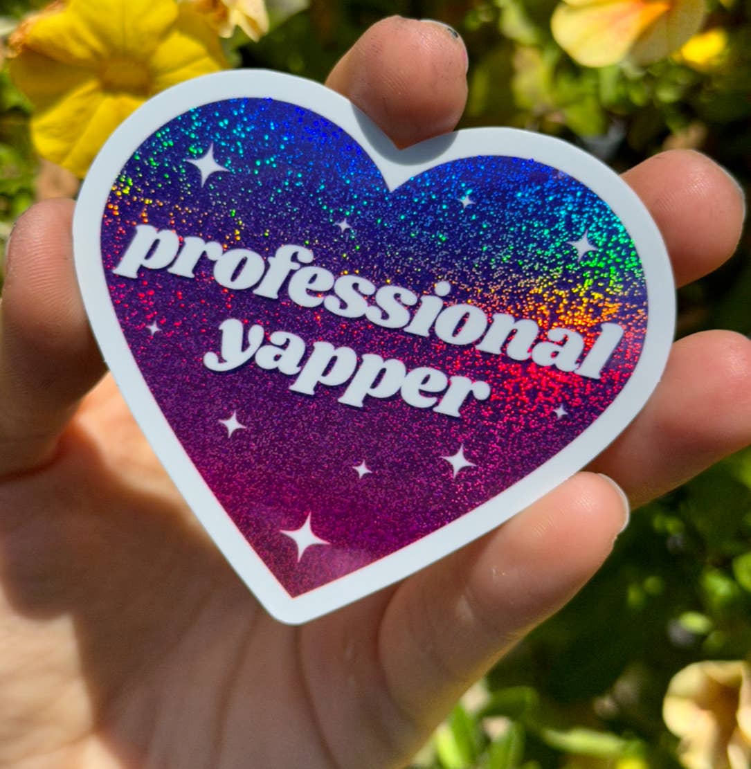 Professional Yapper Ombre Heart Sticker