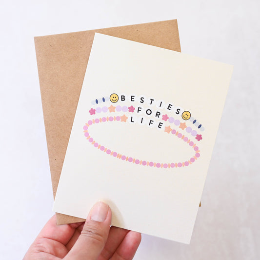 Besties For Life Friendship Bracelet Card