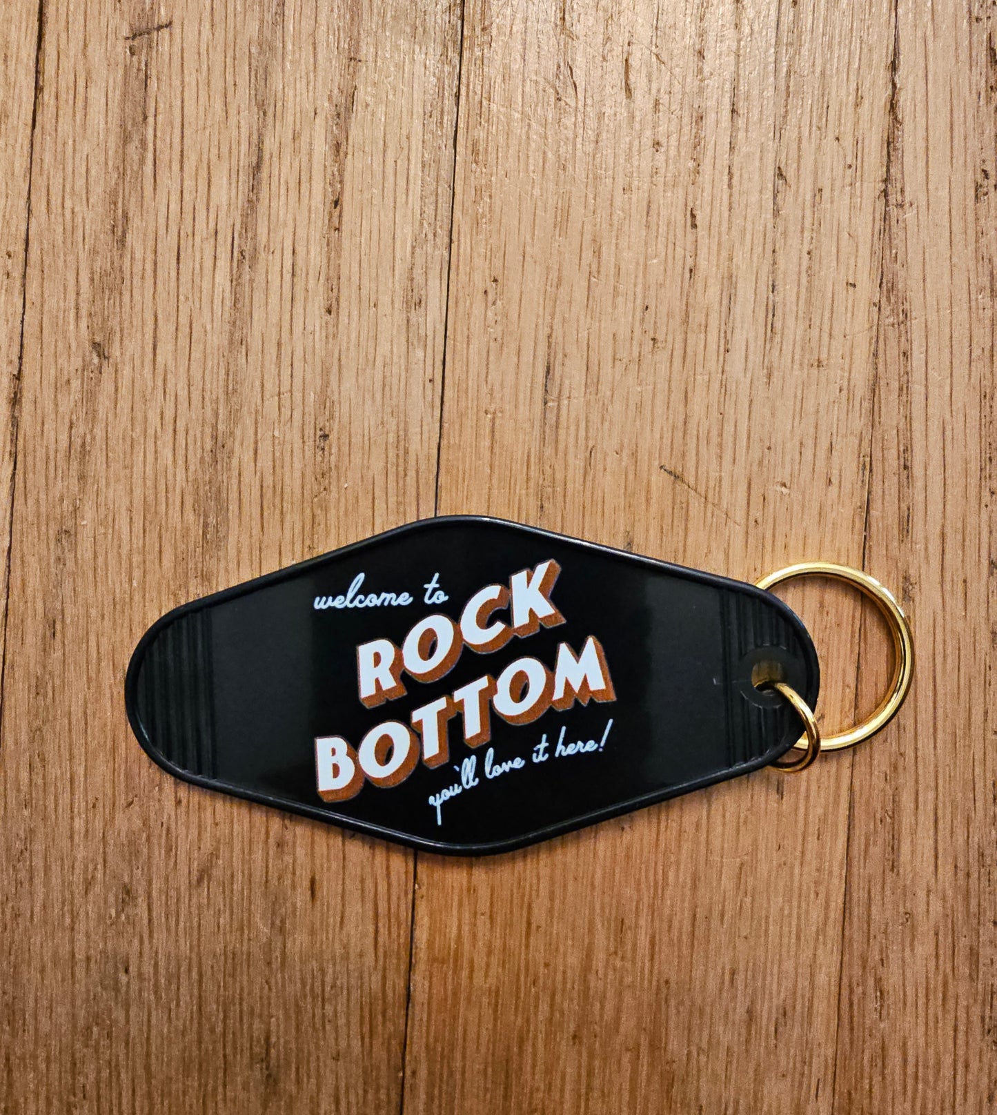 Rock Bottom keychain