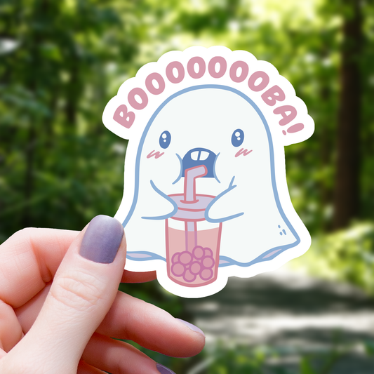 Boooba Ghost Tea Sticker - 3"