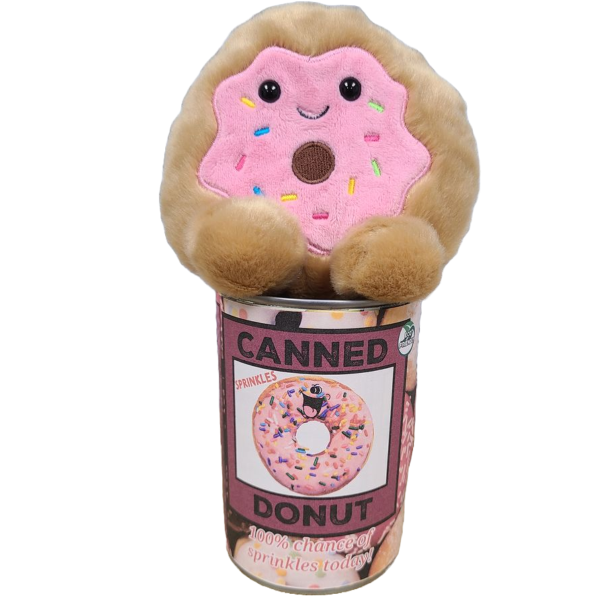 Sprinkles the Canned Donut - Eco-Friendly Plush w/Jokes