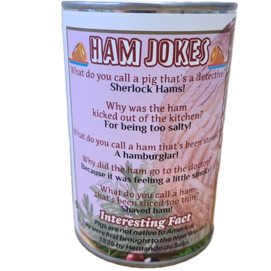 Canned Ham Plush Can w/Jokes