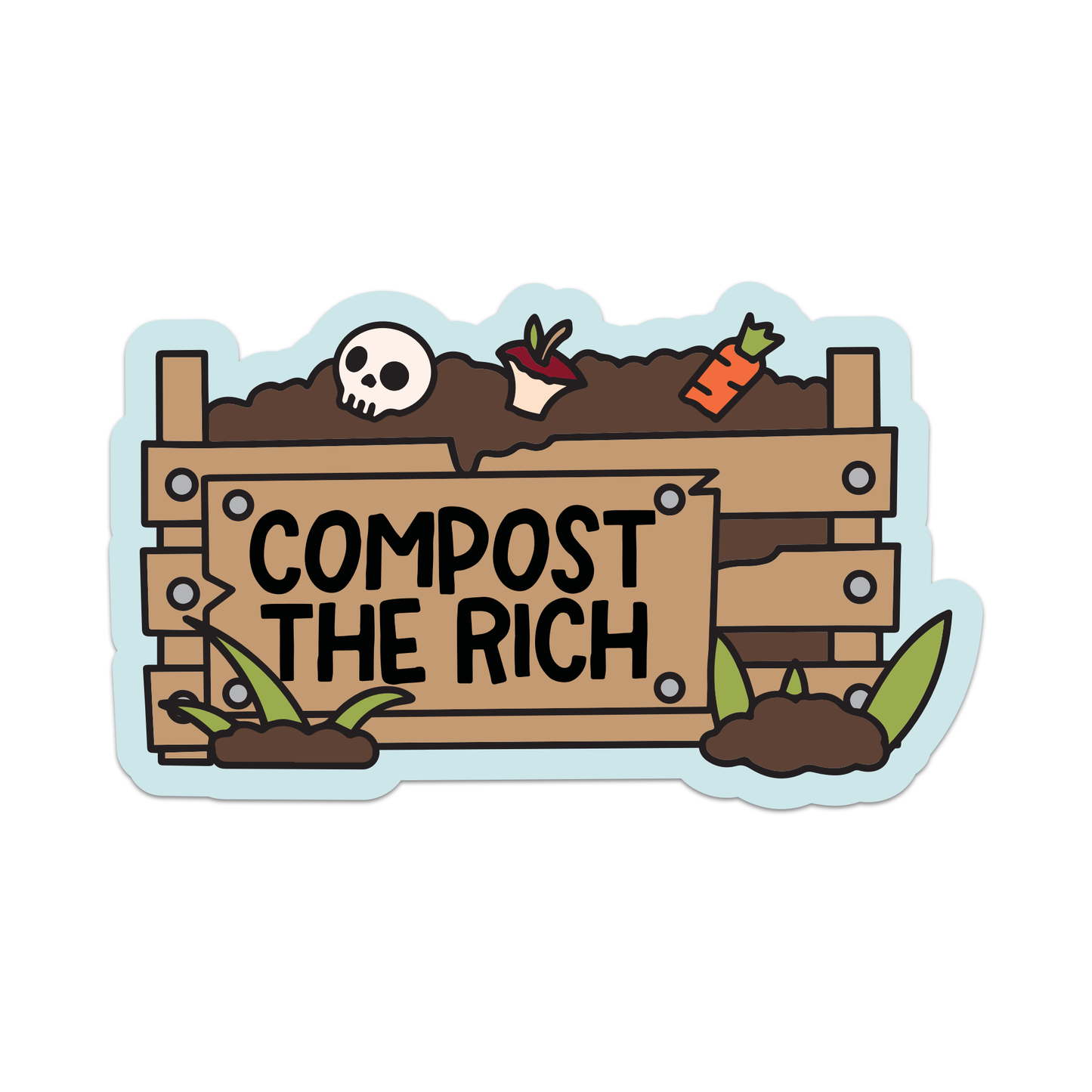 Compost The Rich Sticker