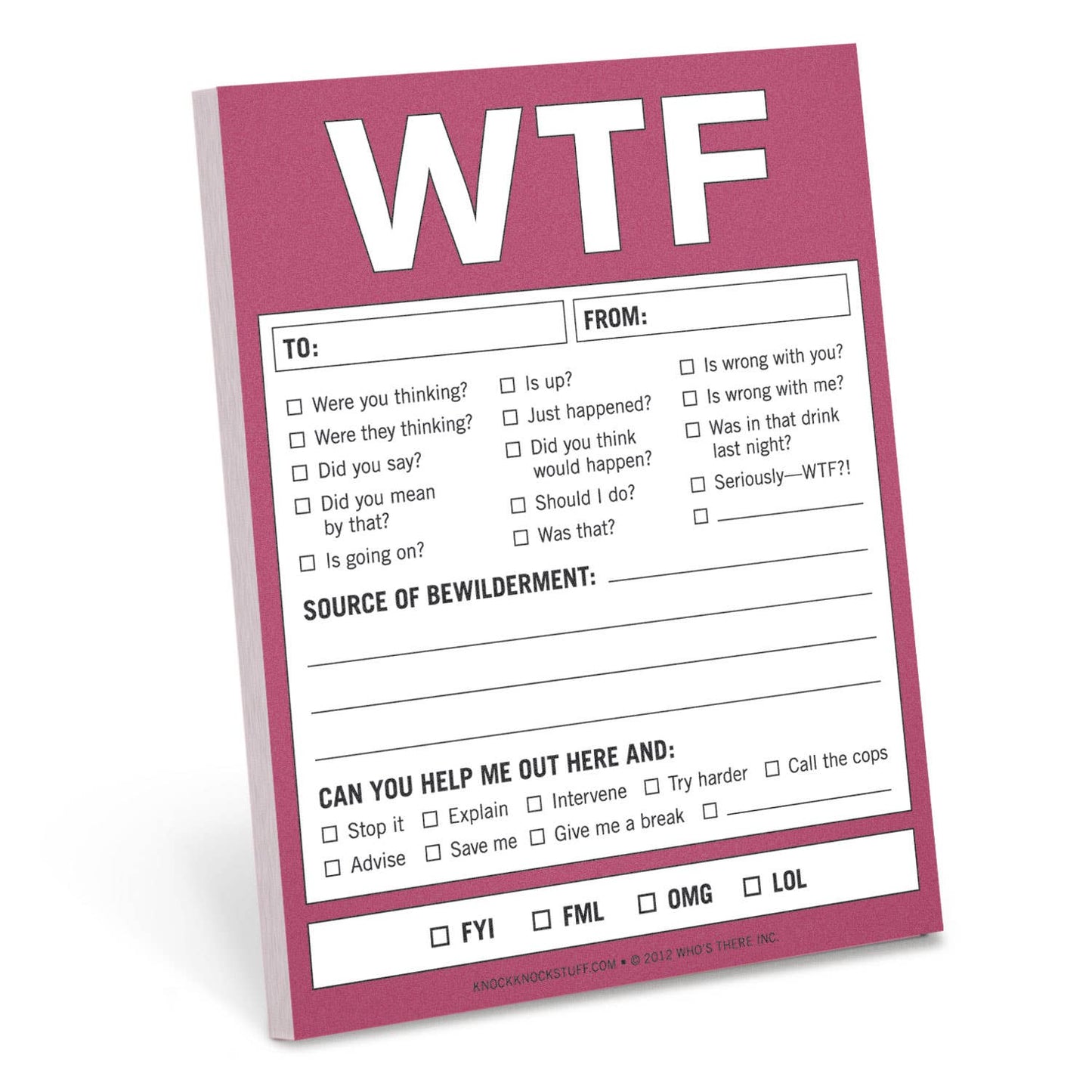 WTF Nifty Note Pad (Magenta Purple)