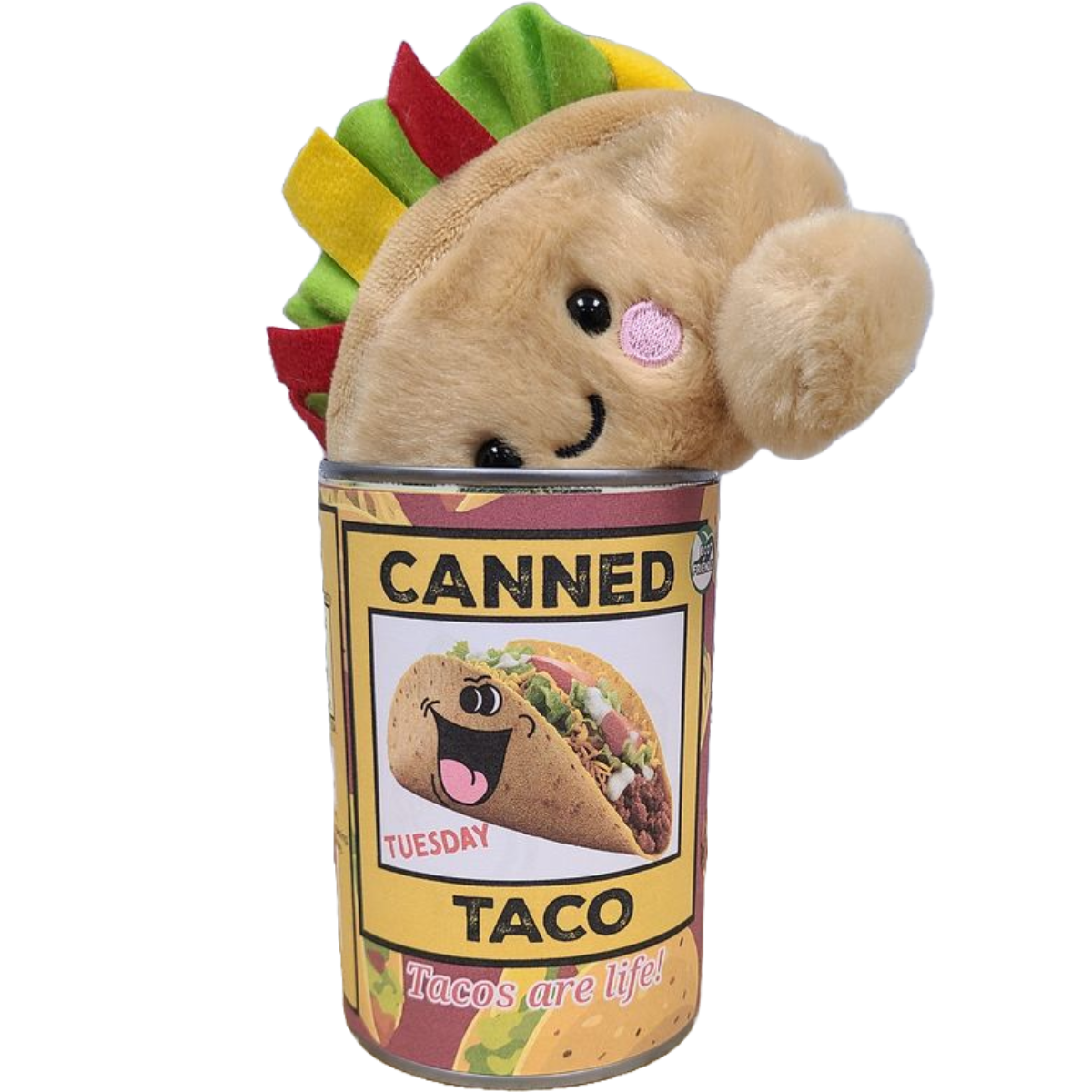 Tuesday the Canned Taco - Eco-Friendly Plush w/Funny Jokes