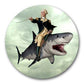 George Washington Shark Pin-Back Button