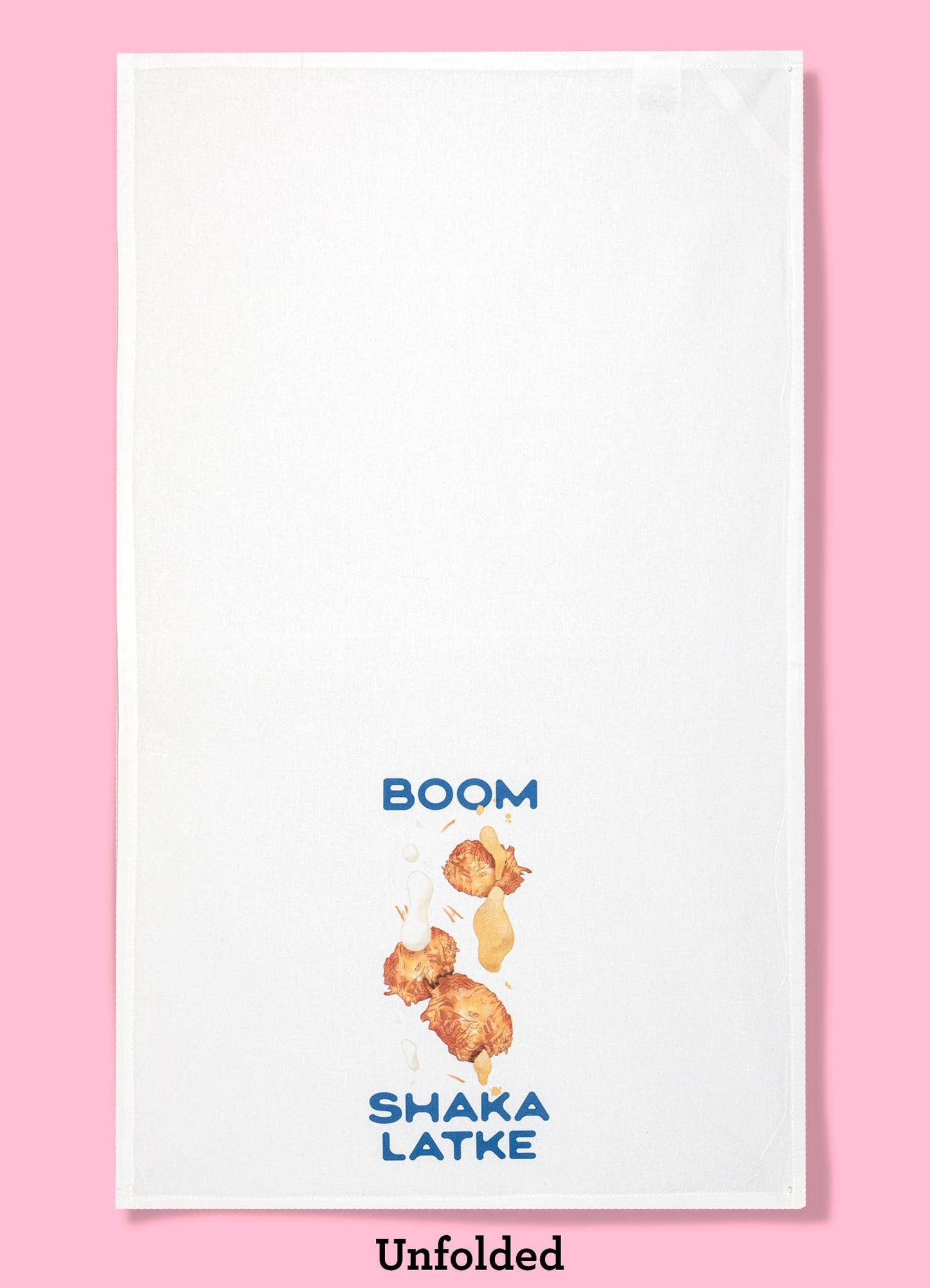 Boom Shaka Latke  Hanukkah kitchen towel   dishtowel