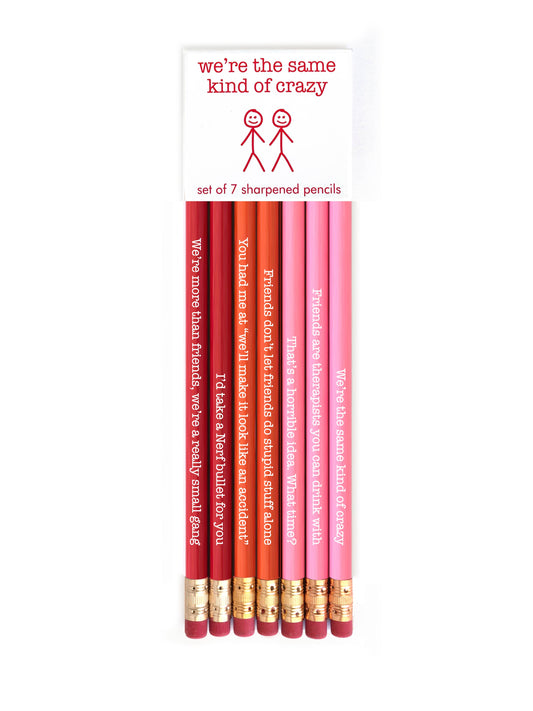 We're The Same Kind Of Crazy Pencil Set