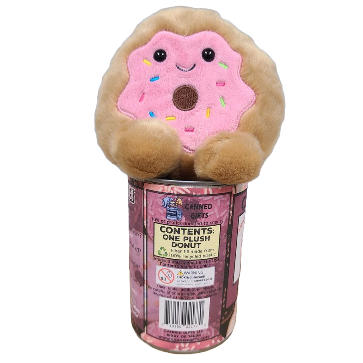 Sprinkles the Canned Donut - Eco-Friendly Plush w/Jokes