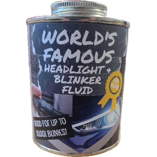 Canned Headlight & Blinker Fluid Gag Gift