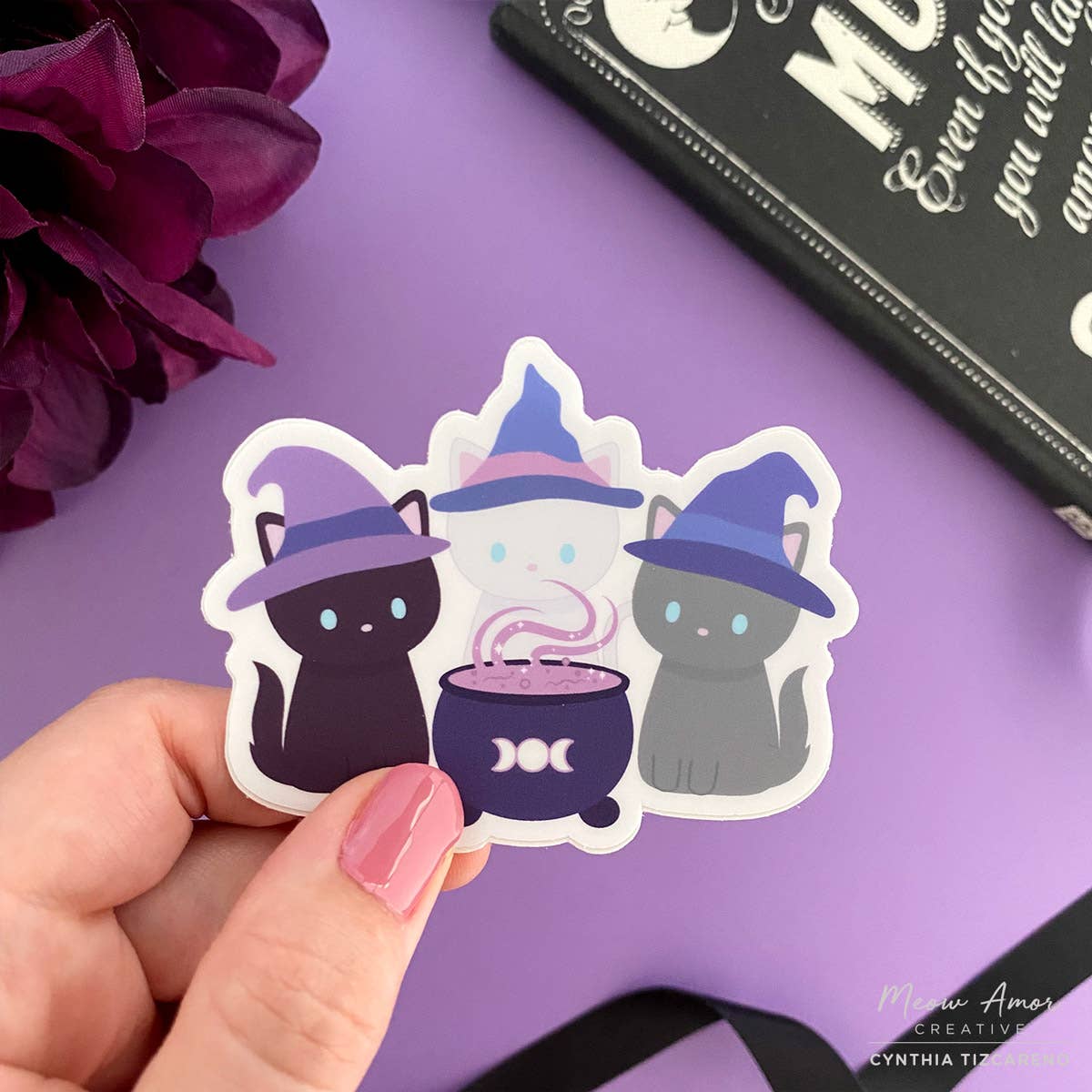 Witch Cats Vinyl Sticker