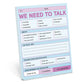 We Need to Talk Nifty Note Pad (Pastel Version)