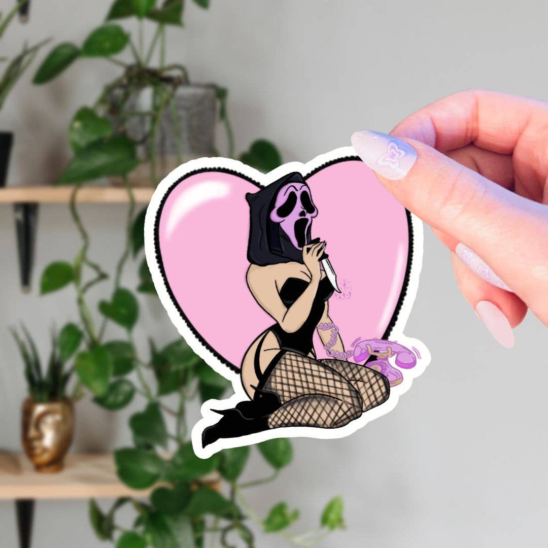 Ghostface Pin Up Girl Sticker