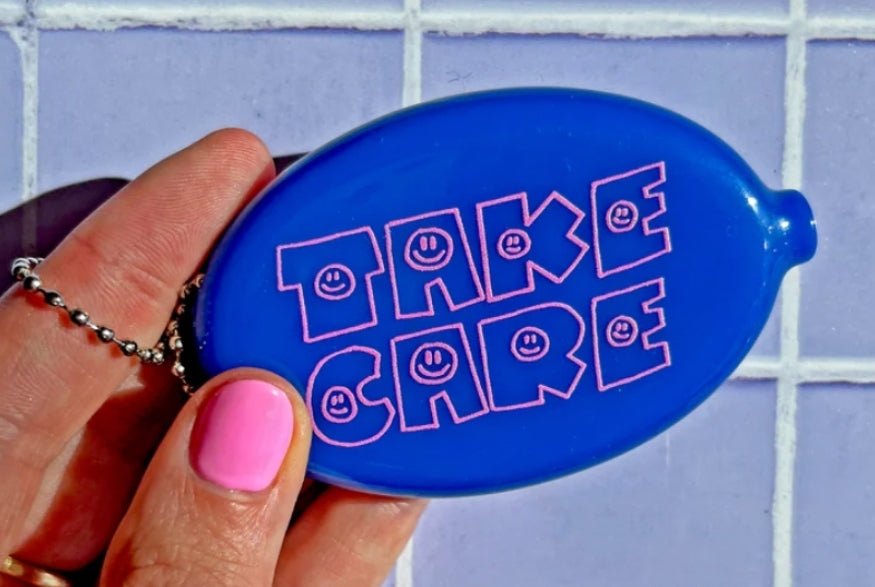 Take care Coin Purse keychain