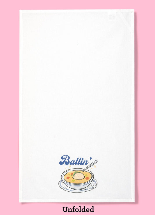 Ballin Hanukkah Matzo ball soup  kitchen towel   dishtowel