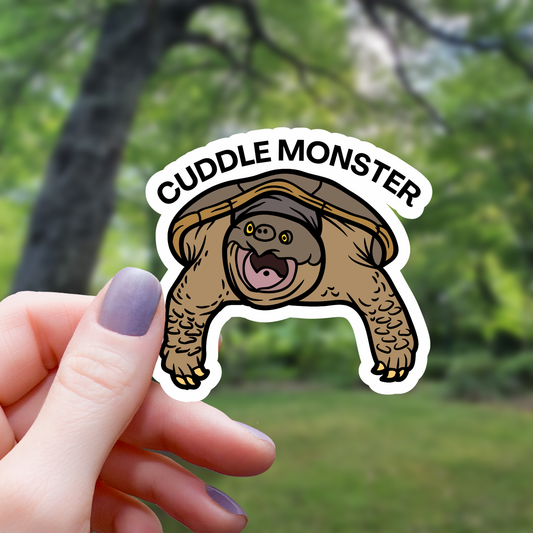 Cuddle Monster Snapping Turtle Sticker - 3"