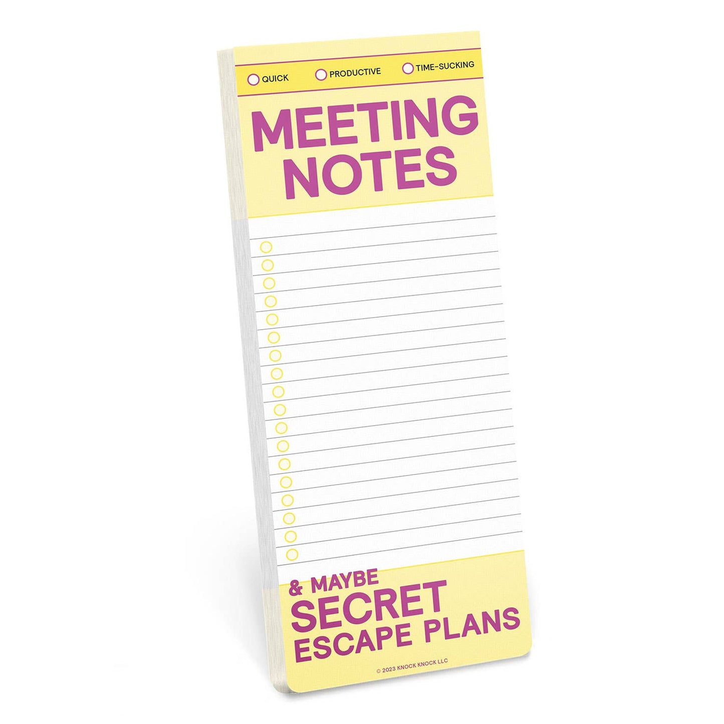 Meeting Notes Make-a-List Pad