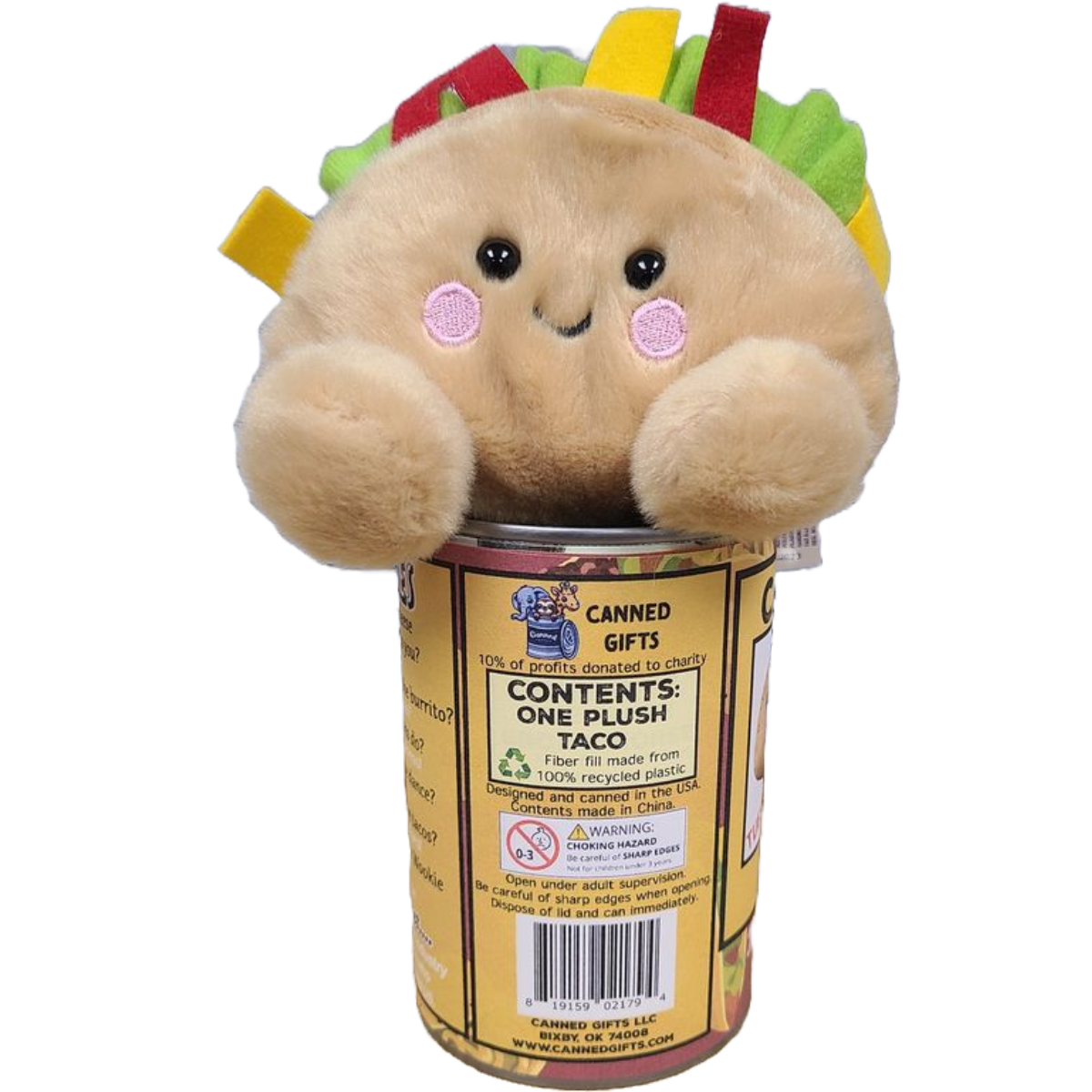 Tuesday the Canned Taco - Eco-Friendly Plush w/Funny Jokes