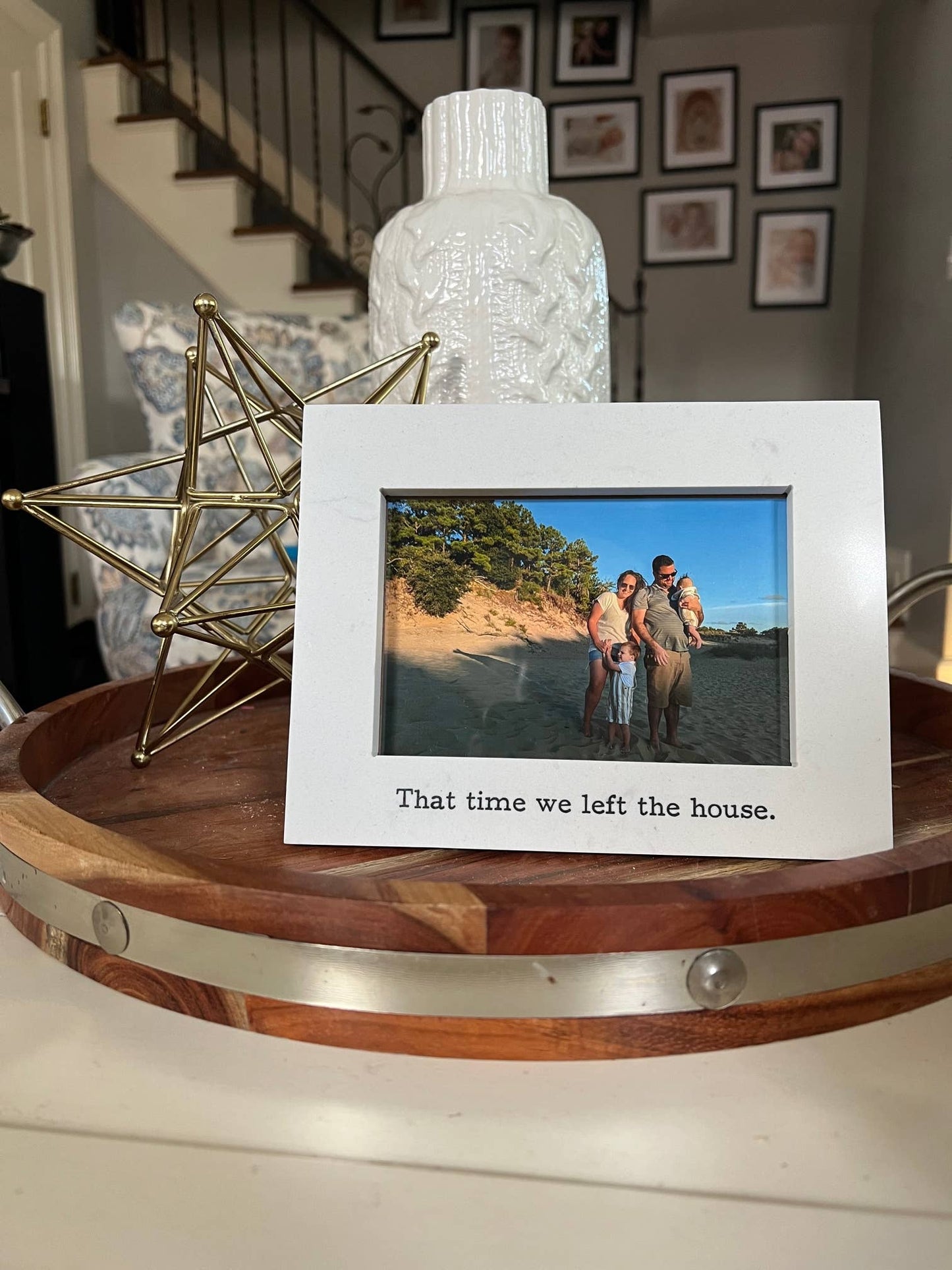 That Time We Left the House Faux Marble 4x6 Picture Frame