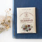 Flower Zodiac Sticker Card Set - Scorpio (Oct 23 - Nov 21)