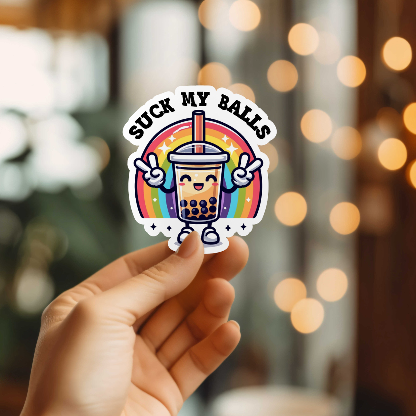 Boba Tea Sticker Vinyl Die Cut Sticker