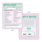 Apology Nifty Note Pad (Pastel Version)