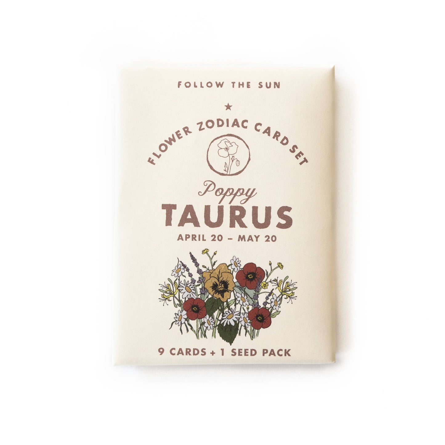 Flower Zodiac Sticker Card Set - Taurus (Apr 20 - May 20)