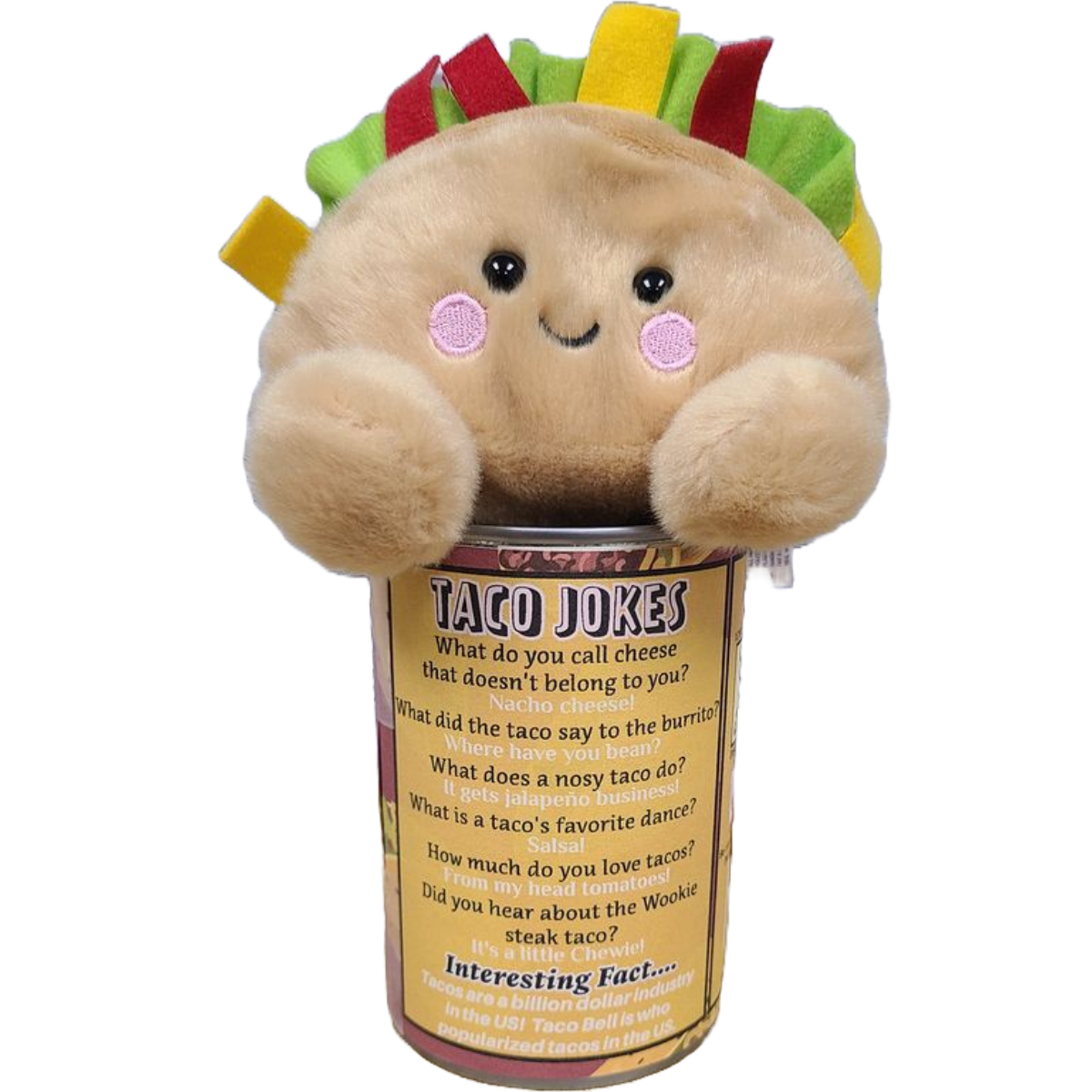 Tuesday the Canned Taco - Eco-Friendly Plush w/Funny Jokes