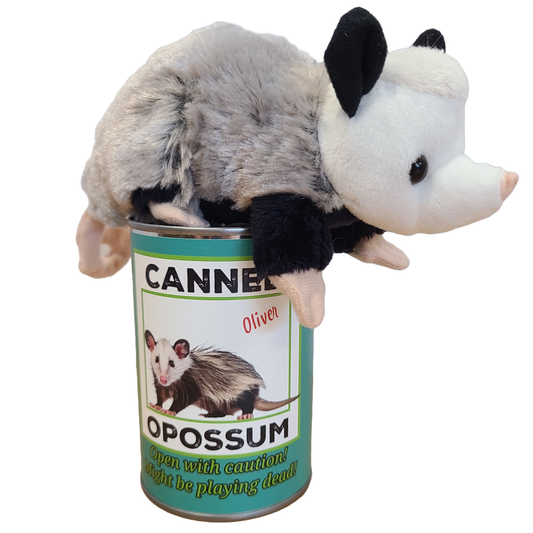 Oliver the Canned Opossum | Stuffed Animal Plush w/Jokes