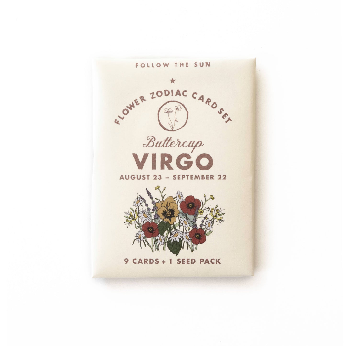 Flower Zodiac Sticker Card Set - Virgo (Aug 23 - Sept 22)