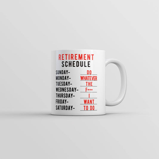 Retirement Weekly Schedule Mug