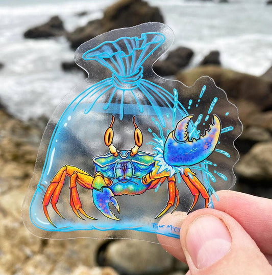 CLEAR STICKER: New Pet Crab