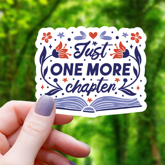 Just One More Chapter Book Sticker - 3"