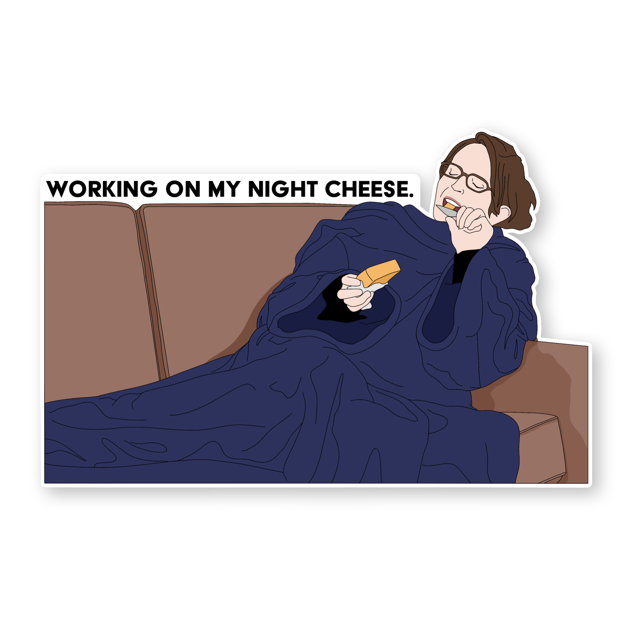 30 Rock Liz Lemon Night Cheese Sticker – Snark Gifts